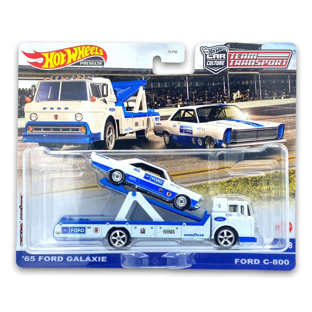 Hot Wheels Team Transport 65 Ford Galaxie And Ford C 800 Hcr33 5962
